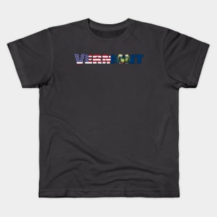 Vermont State Flag/ American Flag Logo Kids T-Shirt